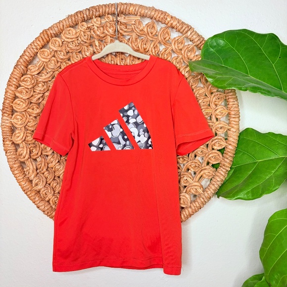 Boys orange-red ADIDAS shirt (size 5) - Picture 1 of 2